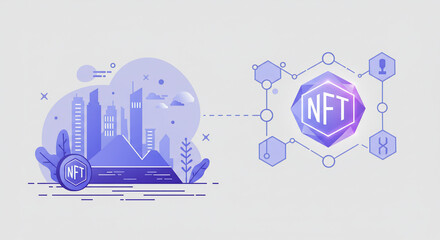 Network connectivity concept blue illustration