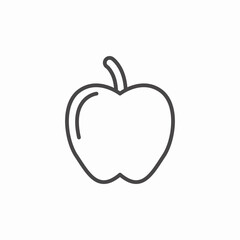 whole apple fruit icon sign vector