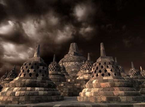 Borobudur  temple  Java Indonesia