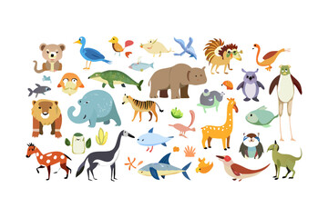 Obraz premium wild animals collection