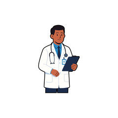 Fototapeta premium male doctor with stethoscope