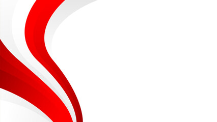 Abstract red and white wave background. Modern Indonesian flag color theme. Perfect for Independence Day banners, patriotic celebration posters, national events, web headers, and more