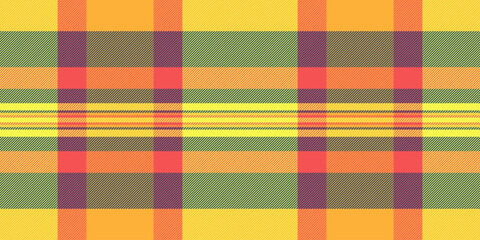 Internet tartan background textile, vivid plaid pattern fabric. Service check seamless vector texture in yellow and blue colors.