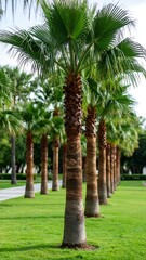Palm trees in a park