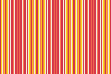 Vibrant vertical stripes in shades of red, orange, yellow, and white create a playful, retro pattern. Ideal as a background or texture for graphic design projects.