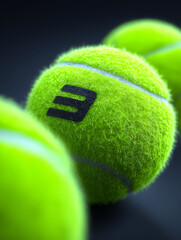 tennis ball close up shot