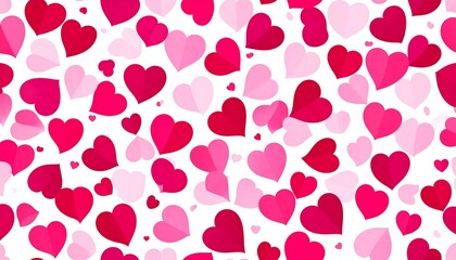 Colorful hearts on white