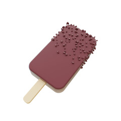 3d illustration of  chocolate ice cream bars for xxxx icons sign and symbols.3d render.	