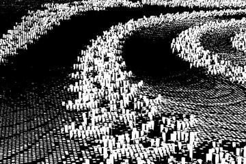 Abstract Urban Currents in Monochrome