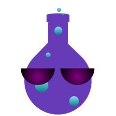 vector illustration of a cool mr.flask