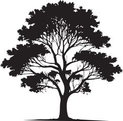 Obraz premium tree silhouette Vector | Minimalist & Trendy tree Silhouette Design | Unique & Stylish tree Artwork for Vector design 
