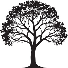 Obraz premium tree silhouette Vector | Minimalist & Trendy tree Silhouette Design | Unique & Stylish tree Artwork for Vector design