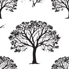 Obraz premium tree silhouette Vector | Minimalist & Trendy tree Silhouette Design | Unique & Stylish tree Artwork for Vector design 