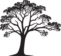 Obraz premium tree silhouette Vector | Minimalist & Trendy tree Silhouette Design | Unique & Stylish tree Artwork for Vector design 
