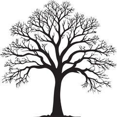 Obraz premium Tree silhouette Vector | Minimalist & Trendy Tree Silhouette Design | Unique & Stylish Tree Artwork for Vector design