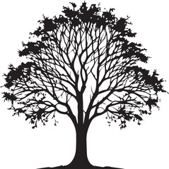 Tree silhouette Vector | Minimalist & Trendy Tree Silhouette Design | Unique & Stylish Tree Artwork for Vector design