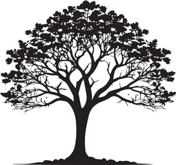Fototapeta premium Tree silhouette Vector | Minimalist & Trendy Tree Silhouette Design | Unique & Stylish Tree Artwork for Vector design