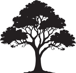 Tree silhouette Vector | Minimalist & Trendy Tree Silhouette Design | Unique & Stylish Tree Artwork for Vector design
