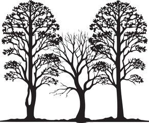 Tree silhouette Vector | Minimalist & Trendy Tree Silhouette Design | Unique & Stylish Tree Artwork for Vector design