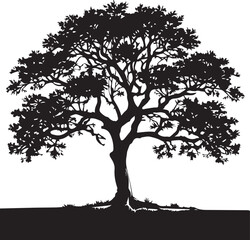 Obraz premium Tree silhouette Vector | Minimalist & Trendy Tree Silhouette Design | Unique & Stylish Tree Artwork for Vector design