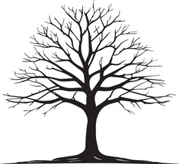 Obraz premium Tree silhouette Vector | Minimalist & Trendy Tree Silhouette Design | Unique & Stylish Tree Artwork for Vector design