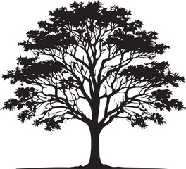 Tree silhouette Vector | Minimalist & Trendy Tree Silhouette Design | Unique & Stylish Tree Artwork for Vector design