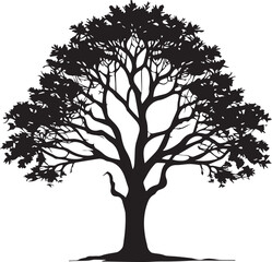 Tree silhouette Vector | Minimalist & Trendy Tree Silhouette Design | Unique & Stylish Tree Artwork for Vector design