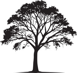 Obraz premium Tree silhouette Vector | Minimalist & Trendy Tree Silhouette Design | Unique & Stylish Tree Artwork for Vector design