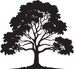 Tree silhouette Vector | Minimalist & Trendy Tree Silhouette Design | Unique & Stylish Tree Artwork for Vector design