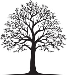 Obraz premium tree silhouette Vector | Minimalist & Trendy tree Silhouette Design | Unique & Stylish tree Artwork for Vector design 