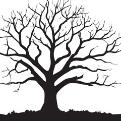 tree silhouette Vector | Minimalist & Trendy tree Silhouette Design | Unique & Stylish tree Artwork for Vector design	