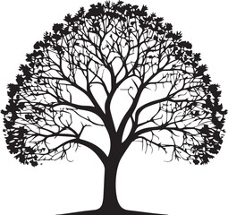 Obraz premium tree silhouette Vector | Minimalist & Trendy tree Silhouette Design | Unique & Stylish tree Artwork for Vector design 