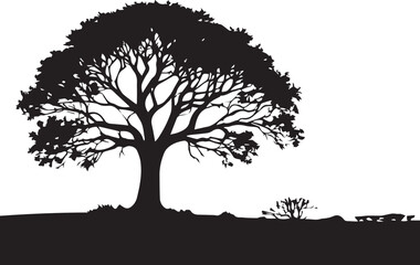 tree silhouette Vector | Minimalist & Trendy tree Silhouette Design | Unique & Stylish tree Artwork for Vector design	
