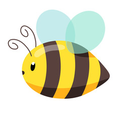 Cute Cartoon Bee Flying