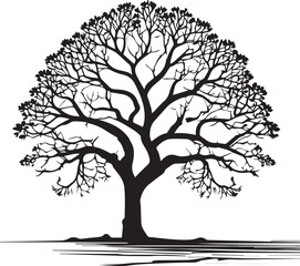 Obraz premium Tree silhouette Vector | Minimalist & Trendy Tree Silhouette Design | Unique & Stylish Tree Artwork for Vector design