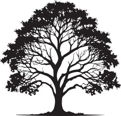 Obraz premium Tree silhouette Vector | Minimalist & Trendy Tree Silhouette Design | Unique & Stylish Tree Artwork for Vector design