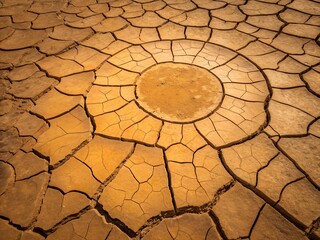 cracked earth in the desert