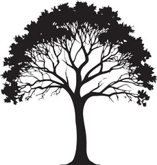 Tree silhouette Vector | Minimalist & Trendy Tree Silhouette Design | Unique & Stylish Tree Artwork for Vector design