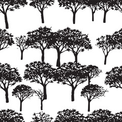 Fototapeta premium Tree silhouette Vector | Minimalist & Trendy Tree Silhouette Design | Unique & Stylish Tree Artwork for Vector design