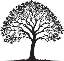 Obraz premium Tree silhouette Vector | Minimalist & Trendy Tree Silhouette Design | Unique & Stylish Tree Artwork for Vector design