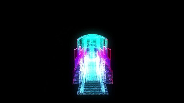 Locomotive. Third party logistics, train, transport, cargo export, import. Integrated warehousing and transportation operation service. Train delivery. Digital polygonal low poly video