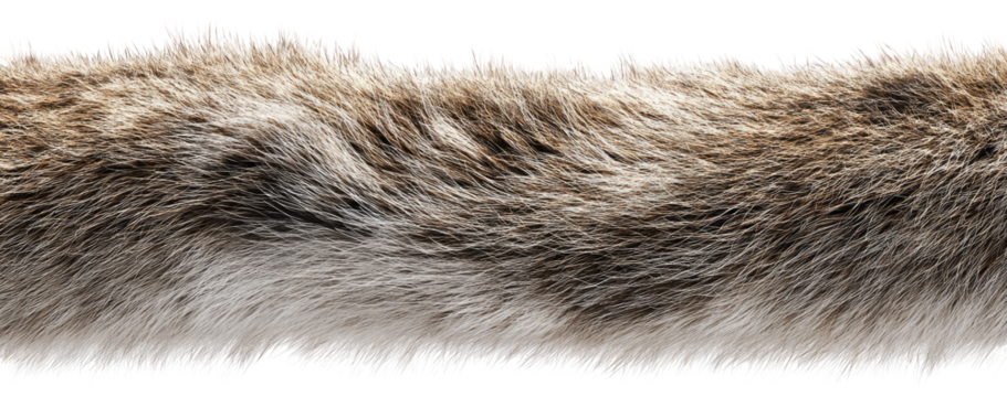 Detailed close-up view of a textured animal fur