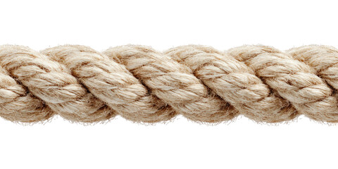 Close-up of a light beige braided rope