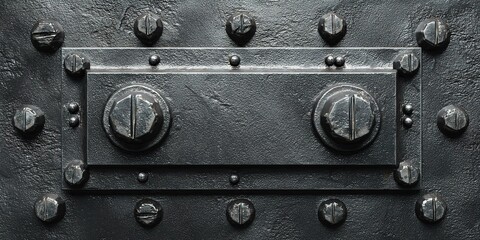 Iron Plate Texture with Bolt Details