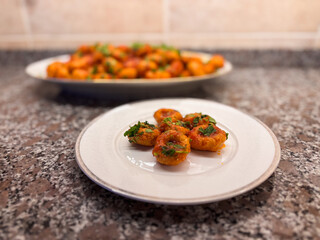 A Small Portion of Fellah Köftesi with the Main Serving Dish in the Background