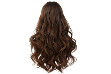 Obraz premium Long, wavy brown hair