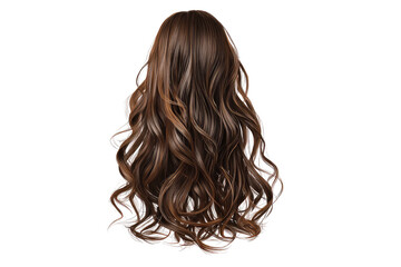 Obraz premium A voluminous, wavy brown wig