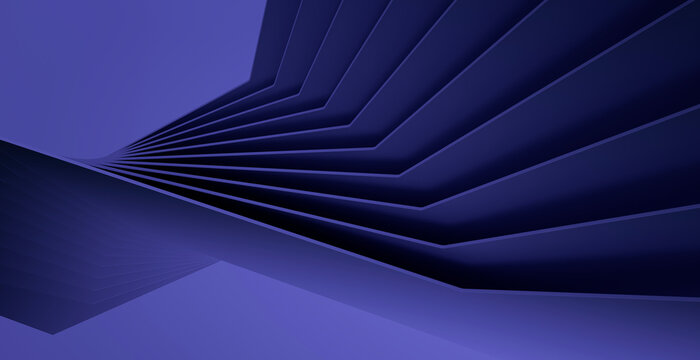 Futuristic 3d purple spiral abstract background with geometric forms