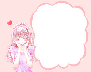 恋する女性　吹き出し