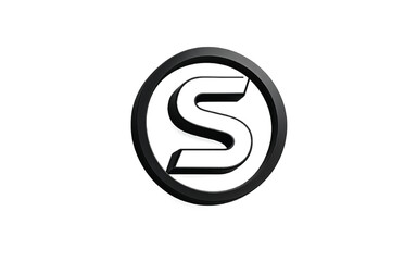 Creative abstract 3d circle sphere vector logo design template element. Colored silver black concept icon